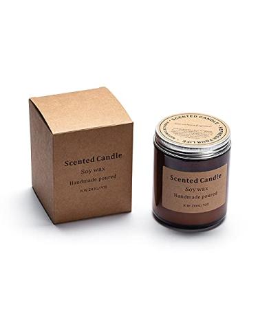 YEERCO Scented Candles Soy Wax Christmas Scented Candle for Relaxation Meditation & Gifting - Amber Fragrance Scented Votive Candles Christmas Decorations Romantic Brown Can CSCC02