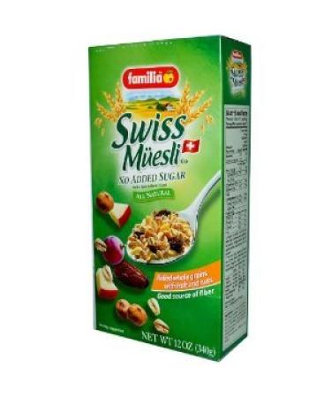 Familia Swiss Muesli Cereal, No Added Sugar, 12-Ounce Box (Pack of 6)