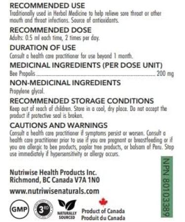 Nutriwise Brazilian Green Golden Bee propolis extract immune support 30ml alcohol free - Buy Online on GoSupps.com
