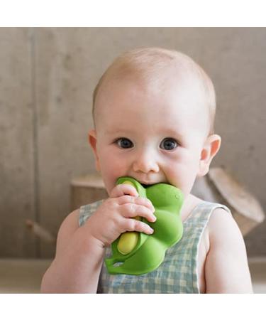 Oli & Carol Edamame Teething Ring - Natural Rubber Baby Toy Safe for Infants Green | International Shipping Available - Buy Online on GoSupps.com