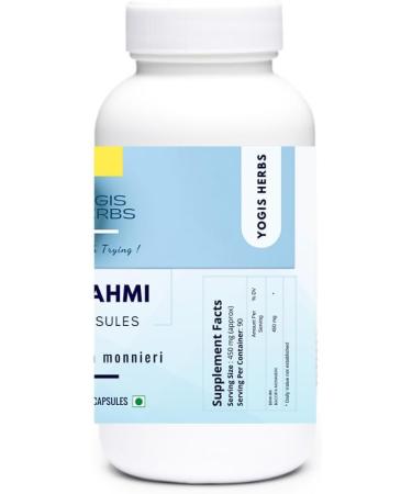 YOGIS HERBS Brahmi Capsules (Bacopa Monnieri) Herbal Supplement for Mental Energy & Brain Support 90 Veg Capsules - 100% Natural - Buy Online on GoSupps.com