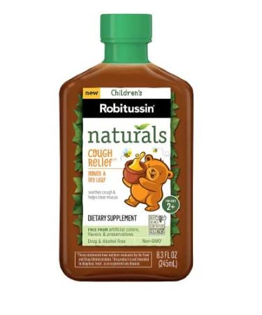 Childrens Robitussin Naturals Cough Relief Honey & Ivy Leaf Syrup 8.3 oz Honey Ivy Leaf 8.3 Fl Oz (Pack of 1)