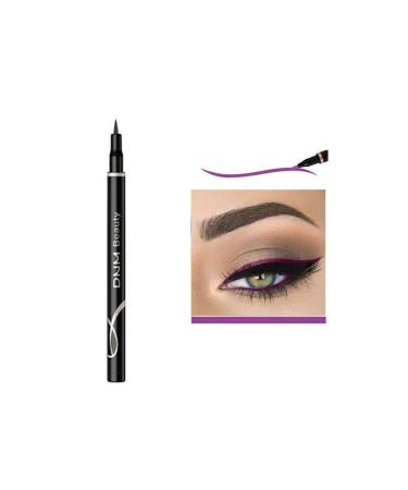 MAFK Liquid Eyeliner Matte Liquid Eyeliner Colorful Eye Liner Pen Neon Eyeliner Makeup Waterproof Smudge-Proof Smooth Eyeliner Pen (Purple)