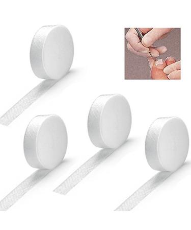 4x nail folding tamponade copoline cosmetex tamponade for toothed the nail fold tamponade binding 1cm wide 4x tamponade 4 pieces (1 Pack) white