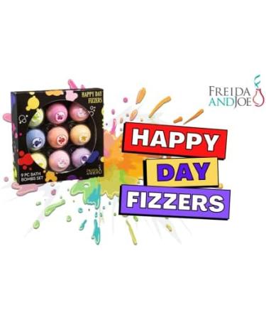 Happy Day Fizzers Aromatherapy 9-Piece Large Bath Bomb Gift Set for Women - Relaxing Home Spa Gift for Mom | Birthday & Christmas Gifts - Buy Online on GoSupps.com