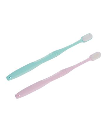 Minkissy 2st nylon toothbrush soft toothbrush made of nylon toothbrush gum care sensitive teeth toothbrush tooth hygiene oral hygiene portable toothbrush so soft captivity