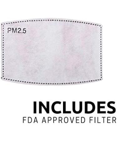 Unisex Face Cover Mask Set of 2 with 6 Replaceable Carbon Activated Filters - Cute Blue Prints - Buy Online on GoSupps.com