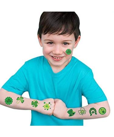144pcs Shamrock Party Favors for Kids - St. Patrick's Day Irish Tattoo Stickers - Green Ireland Party Gifts - Buy Online on GoSupps.com