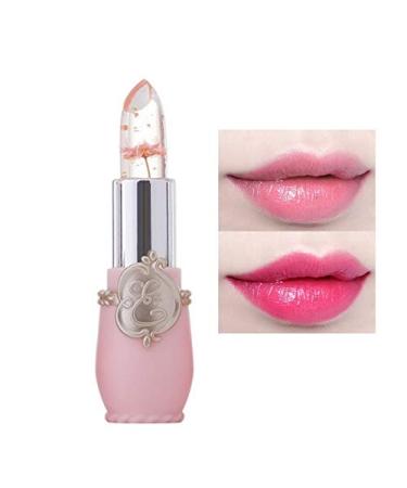 6PCs Color Change Lip Balm - Transparent Moisture Cream with Rosa Crystal Jelly Flowers | Magic Lipstick for Hydration & Temperature Change - Buy Online on GoSupps.com