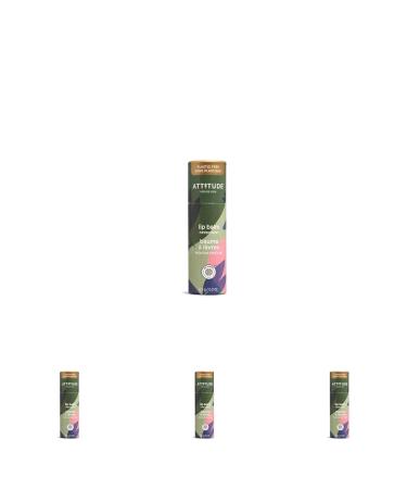 ATTITUDE Plastic-free Lip Balm, EWG Verified Plant- and Mineral-Based Ingredients, Vegan and Cruelty-free Personal Care Products, Mint, 0.3 Oz (Pack of 4) Mint 1 Count (Pack of 4)