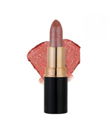 Mciluyaiio Shiny Diamond Lipstick for Women Shiny Nude Shiny Lip Gloss Water Resistant Smudge Resistant and Non-stick (04# 1)