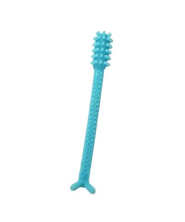 Denture Dart V4 Hard Plastic Denture Brush - Denture Gel Adhesive Remover - Remove Denture Gel Adhesive from Mouth & Gums, Oral Hygiene Products, Scraper w/Textured Grip and Rigid Bristles Blue