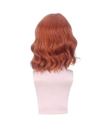 Buy Captain America Black Widow Wig - Scarlett Johansson Orange Wavy Synthetic Hair for Halloween Role Play - Buy Online on GoSupps.com