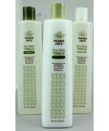 Trader Joe's Tea Tree Tingle Shampoo  Conditioner  and Body Wash Set