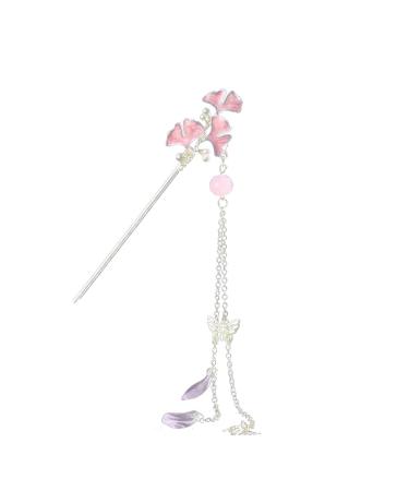 URFEDA Chinese Hair Stick Ginkgo Biloba Butterfly Hair Sticks Flowers Hair Clips Shiny Metal Hair Sticks Fashion Hair Stick Rhinestone Hair Chopsticks Vintage Hair Stick for Women and Girls