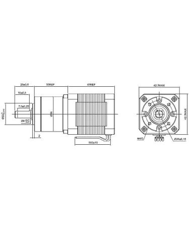 High Torque Nema 17 Stepper Motor with Planetary Gearbox - Perfect for DIY CNC, Camera, and Hobby Projects - Buy Online on GoSupps.com