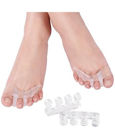 Doact Gel Toe Separator Stretcher Bunion Corrector - Relieve Pain of Hallux Valgus and Hammer Toe - Silicone Toe Straightener Spacer for Men and Women (2 Pair) - Buy Online on GoSupps.com