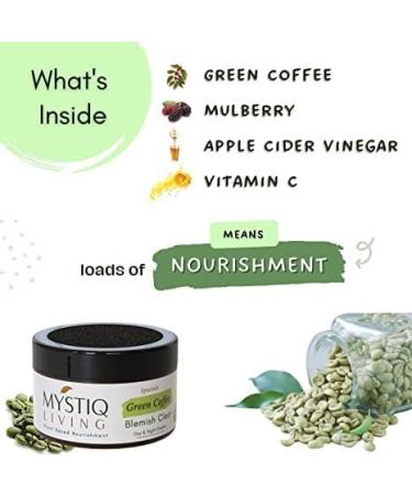 ORGANIZE Green Coffee Blemish Clear Anti Pigmentation and Dark Spot Removal Cream Mulberry Apple cider vinegar Vitamin C Ayurvedic Formulation 50GM - Buy Online on GoSupps.com