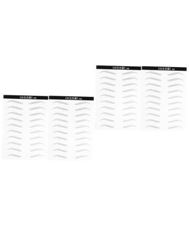 POPETPOP 4 Sheets Pairs Makeup Stuff Waterproof Sticker Bionic Eyebrow Eyebrowsb Supplies The Lazy 6d Modify