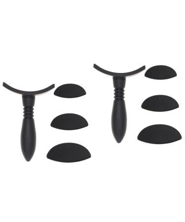 WOONEKY 2 Sets Eye Shadow Stamp Eyeshadow Stamp for Home Lazy Eyeshadow Makeup Accessories Black