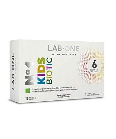 Lab One Probiotic for Children 15 sachets ideal for antibiotic therapy supports intestinal microflora and strengthens immunity