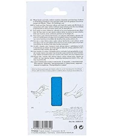 TITANIA Blue Pumice Sponge - Handy Shape 30g - Perfect for Smooth Skin | 1 Pack Blister Card - Buy Online on GoSupps.com