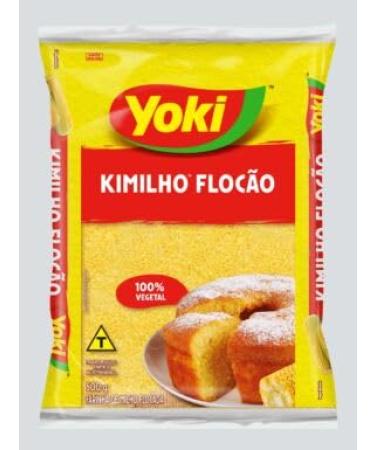 Yoki Flocao Kimilho | Flocked Corn Flour | Farinha de Milho Flocada | Harina de Maiz Flocada | Premium 500gr | Cakes Cuscuz Polenta