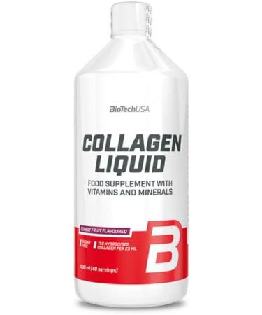 BioTechUSA Collagen Liquid Hydrolyzed Collagen with Essential Vitamins and Minerals for Connective Tissue 1000 ml Tropical fruit - Buy Online on GoSupps.com