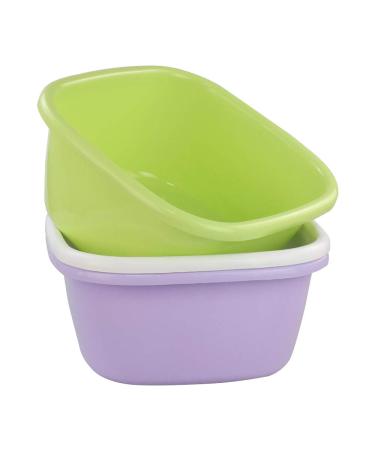 Jandson 16 Quart Plastic Basin Tub, Colorful Dish Pan, 3 Packs