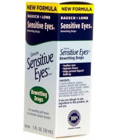 Bausch & Lomb Sensitive Eyes Rewetting Drops 1 oz - Pack of 6 | Gentle Solution for Dry Eyes - Buy Online on GoSupps.com