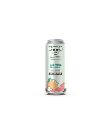 Jasmine Grapefruit Ice Tea by KAYTEA - Organic Certified - Low Calorie - Cold Brewed - Green Infusion - Refreshingly Light - Recyclable Cans (1 x 330mL)