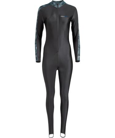 Aqua Blue Sport Skin Spandex Body Suit - Perfect for Surfing, Diving, Snorkeling - 50+ UPF - Small - Buy Online on GoSupps.com