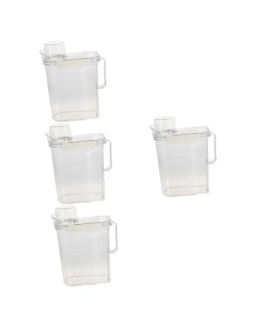GOOHOCHY 4pcs Laundry Storage Box Scent Booster Powdered Laundry Scented Lotion Plastic Transparent