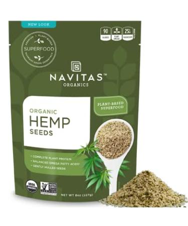Navitas Organics Organic Raw Hemp Seeds Bag, 15 Servings  Organic, Non-GMO, Low Temp-Hulled, Gluten-Free, 8 Ounce (Pack of 1) Seeds 8 Ounce (Pack of 1) - Buy Online on GoSupps.com