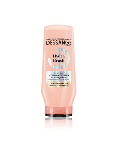 DESSANGE - Apr s-Shampoing Hydra-Protecteur Hydra Brush - Acide Hyaluronique & Huile De Rose - Soin D m lant - Hydrate & Prot ge - Cheveux Expos s Aux Appareils Chauffants - 225ml 225mL Apr s-shampoing
