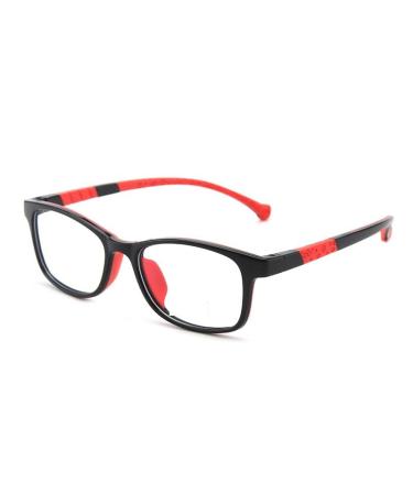 Retro Computer Readers Blue Light Blocking Reading Glasses Eyewear Fatigue Relieve Flat Light Mirror for Women/Men +200 Red