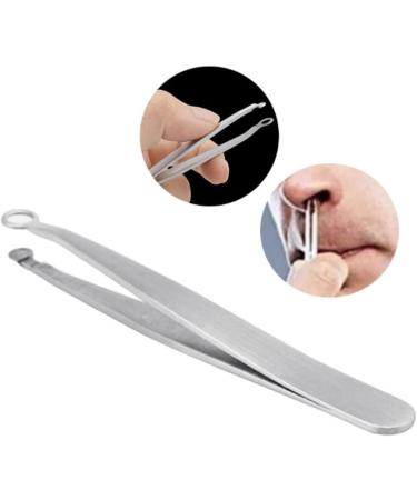 Hair Removal Tweezers Nose Hair Tweezers Stainless Steel Round Tip Face Hair Remover Eyelash Eyebrow Tweezers - Buy Online on GoSupps.com