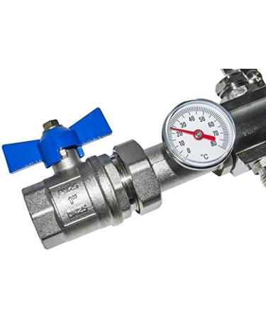Buy Nordic Tec Heating Circuit Distributor with Ball Valves Flow Meter & Thermometer - 9 Heating Circuits - International Shipping Available - Buy Online on GoSupps.com