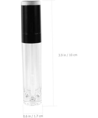 SOLUSTRE 4 pi ces Flacons Vides pour Gloss L vres R utilisables Tubes Transparents Pratiques pour Maquillage Rechargeables et Portables avec Bouchons Noirs - Buy Online on GoSupps.com