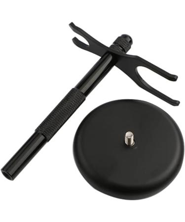 Lefeda Simply Men's Classic Stainless Steel Razor Brush Set - Black Matte Non-Slip Base 7.5x15.5cm - Perfect for Safety Shaving - Buy Online on GoSupps.com