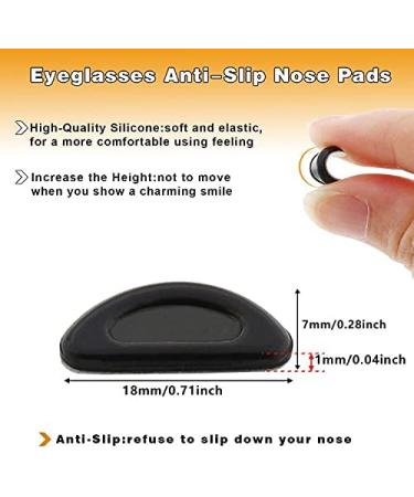 SMARTTOP Adhesive Nose Pad - 12 Pairs Anti-Slip Silicone Nose Pads for Glasses & Sunglasses (6 Black & 6 Clear) - Buy Online on GoSupps.com