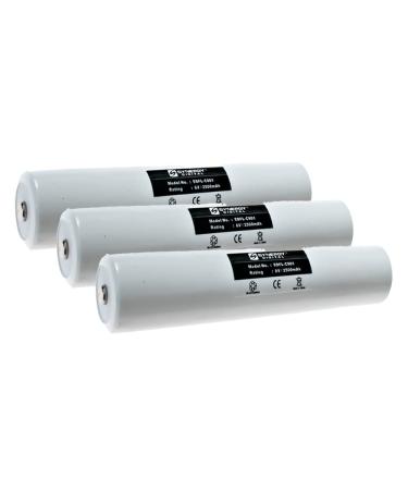 Synergy Digital Flashlight Batteries Compatible with Streamlight SL20X Flashlight (Ni-CD 6V 2500 mAh) Ultra High Capacity Combo-Pack Includes: 3 x SDFL-C801 Batteries