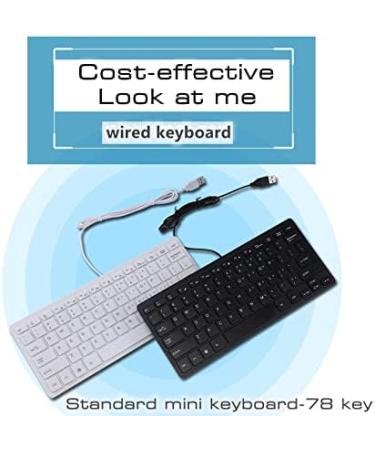 White Wired Mini Keyboard for Mac & PC | Compact USB Keyboard for iMac MacBook Pro/Air Windows Laptops - Riuty - Buy Online on GoSupps.com