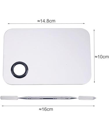 Stainless Steel Makeup Mixing Palette with Spatula Rod - Cosmetic & Nail Art Tool - Buy Online on GoSupps.com