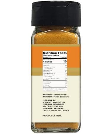 Pride of India Organic Turmeric Grounder High Curcumumum 21 Oz 595 GM Dual Sifter Jar Authentic Indian Vegan Spice Best for Golden Milk - Buy Online on GoSupps.com