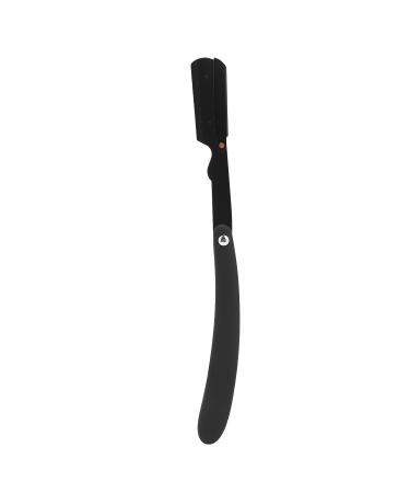 Men's Folding Razor - Classic Manual Straight Edge Hairdressing Tool | Professional Stainless Steel (Black) - Buy Online on GoSupps.com