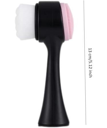 Manual Face Brush Silicone Facial Cleansing Exfoliating Brush 2 in 1 Double Side Face Wash Scrub Brush for Skin Care for Deep Cleaning Skin - Buy Online on GoSupps.com