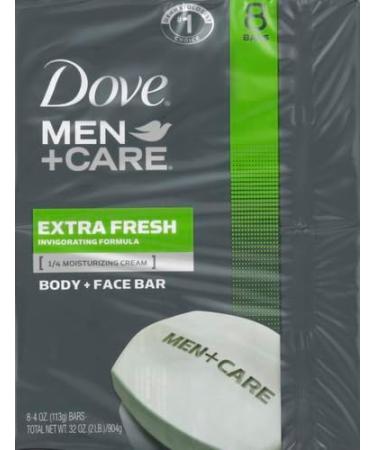 Dove Men+Care 3-in-1 Bar Cleanser - Body Face & Shaving Extra Fresh Hydrating Soap 8 Bars (3.75 oz) - Moisturizing Skincare for Men - Buy Online on GoSupps.com
