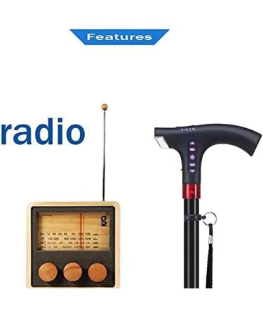 Canes Old Man Walking Stick Old Non-Slip LED Lights Alarm Sticks Four Feet Turn Music Cane Retractable Aluminum Alloy Crutch for Man and Woman Black Made in China Smooth Sailing - Buy Online on GoSupps.com