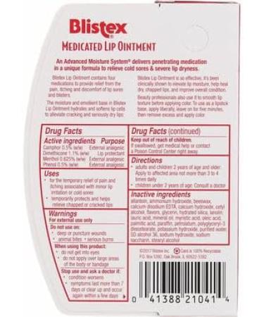 Blistex Lip Medicated Ointment 0.35 oz - Bundle of 6 | Soothing Lip Care Treatment - Buy Online on GoSupps.com